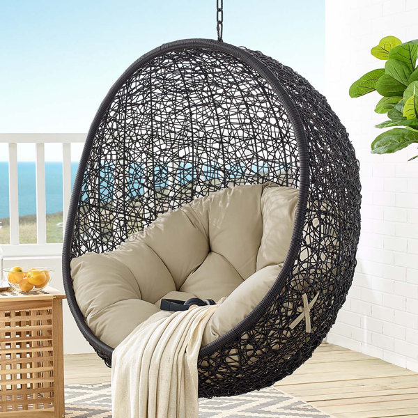 Modway Encase Sunbrella Fabric Swing Outdoor Patio Lounge Chair without